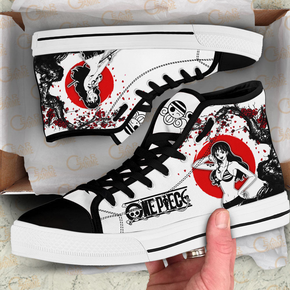 Nami Classic High-Top Sneakers - Custom Anime Design