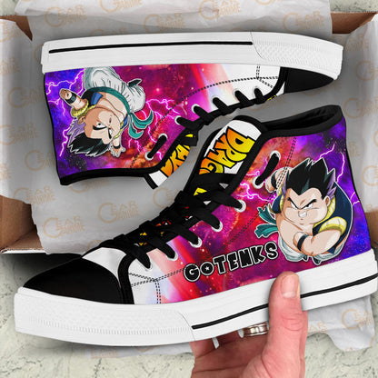Fat Gotenks High Top Shoes Dragon Ball Super Custom Anime Sneakers Gear Anime