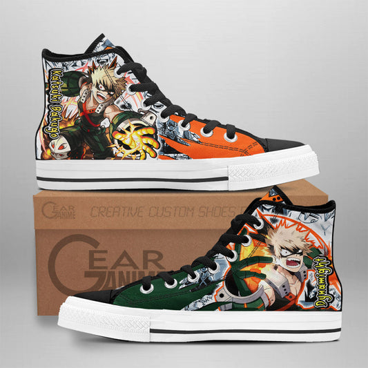Katsuki Bakugo High-Top Shoes Anime Custom