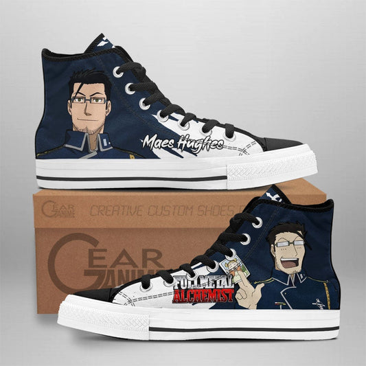 Maes Hughes High Top Shoes Custom Anime Sneakers - 1 - GearAnime
