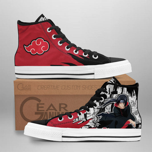 Itachi Uchiha Classic High-Top Sneakers - Custom Anime Design