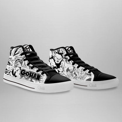 Gohan Super Saiyan Classic High-Top Sneakers - Custom Anime Design