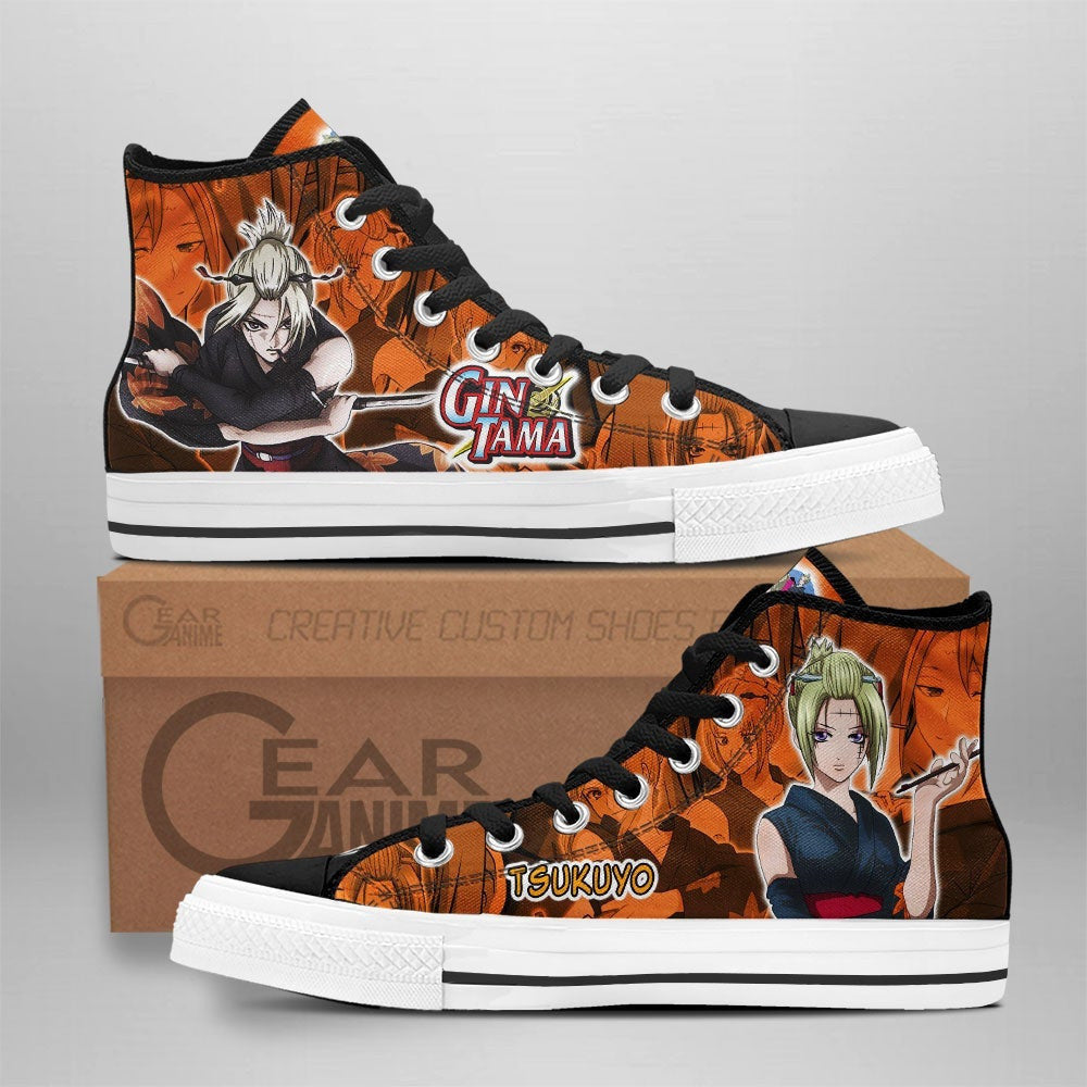 Gintama Tsukuyo High Top Shoes Custom Gintama Anime Sneakers - 1 - GearAnime