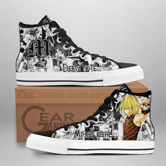 Death Note Mihael Keehl High Top Shoes Custom Manga Anime Sneakers - 1 - GearAnime