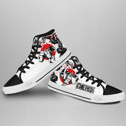 Franky Classic High-Top Sneakers - Custom Anime Design