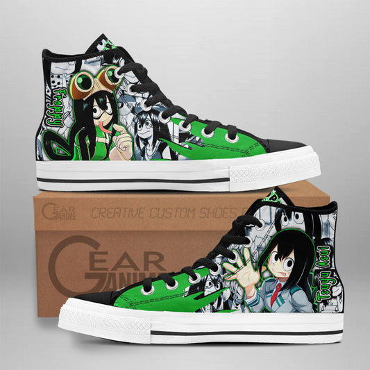 Tsuyu Asui High-Top Shoes Anime Custom