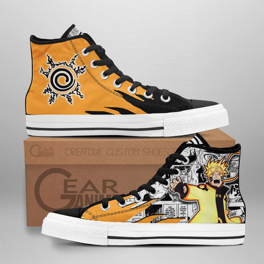 Uzumaki Bijuu Mode High-Top Shoes Anime Custom