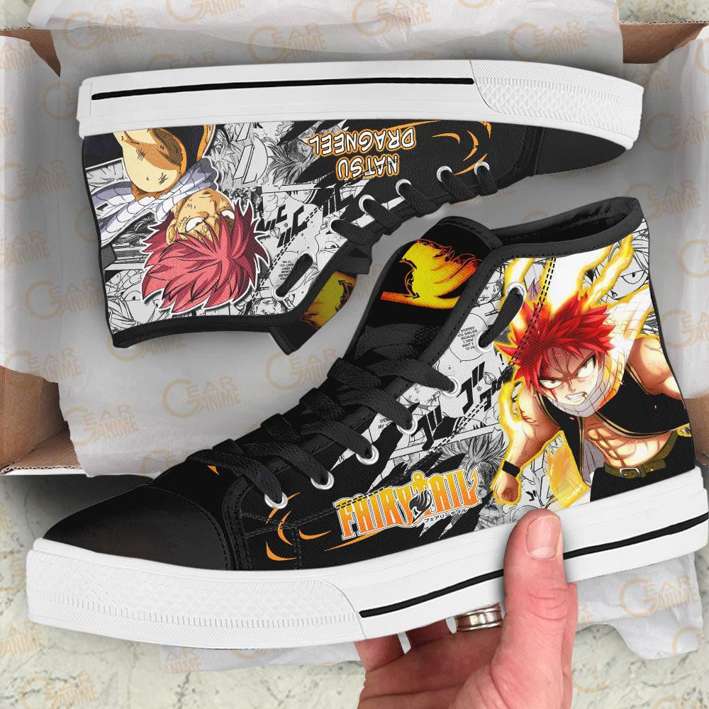 Natsu Dragneel High Top Shoes Custom Fairy Tail Anime Sneakers - 2 - GearAnime