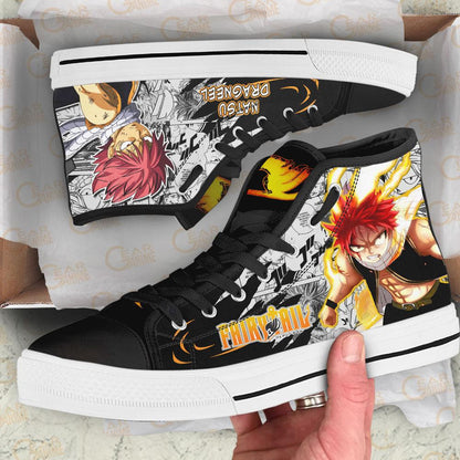 Natsu Dragneel High Top Shoes Custom Fairy Tail Anime Sneakers - 2 - GearAnime