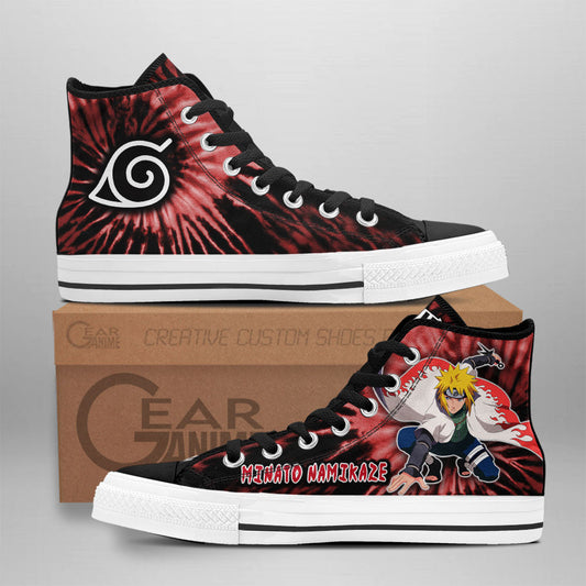 Minato Namikaze Classic High-Top Sneakers - Custom Anime Design