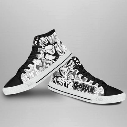 Gohan Super Saiyan Classic High-Top Sneakers - Custom Anime Design