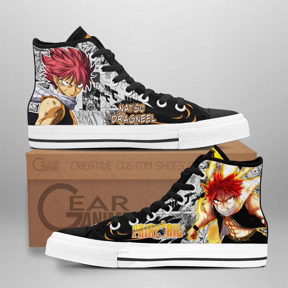 Natsu Dragneel High Top Shoes Custom Anime Sneakers - 1 - GearAnime