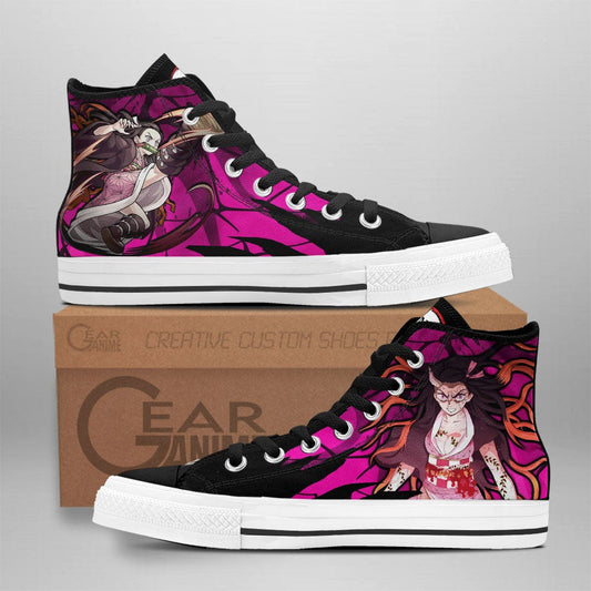 Nezuko Demon Form High Top Shoes Custom Demon Slayer Anime Sneakers - 1 - GearAnime