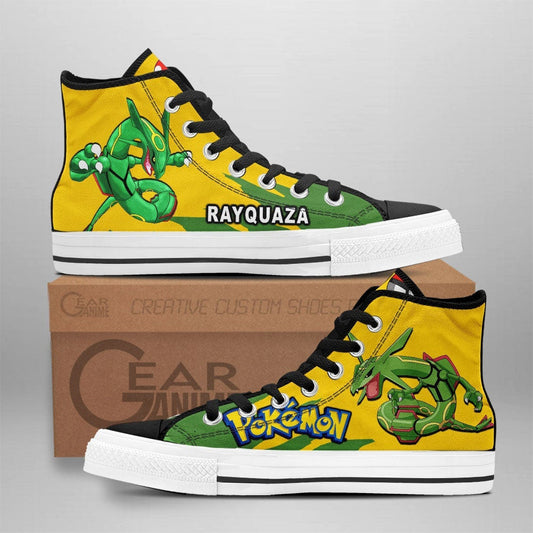 Pokemon Rayquaza High Top Shoes Custom Anime Sneakers - 1 - GearAnime