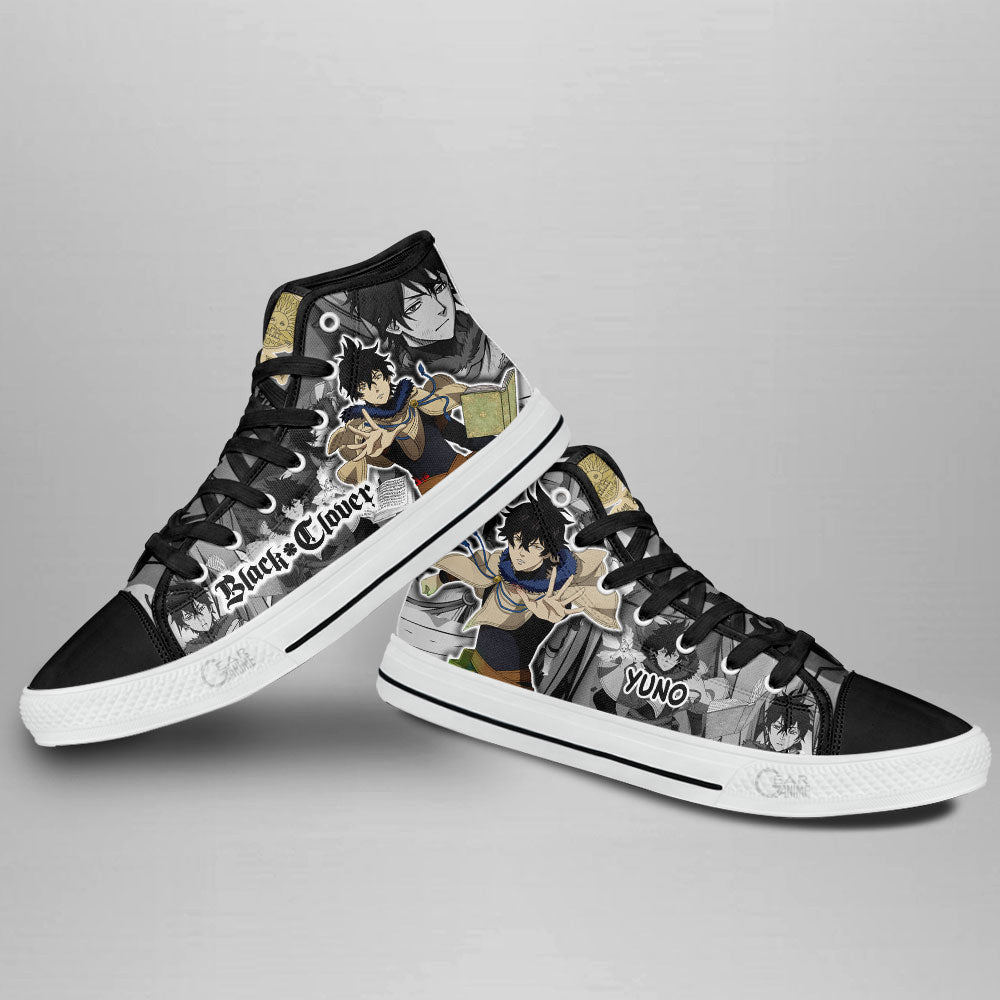 Yuno High Top Shoes Custom Black Clover Anime Sneakers - 4 - GearAnime