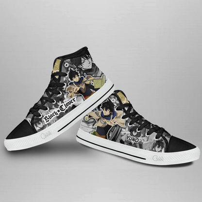 Yuno High Top Shoes Custom Black Clover Anime Sneakers - 4 - GearAnime