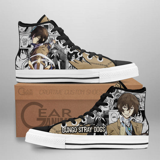 Osamu Dazai Classic High-Top Sneakers - Custom Anime Design