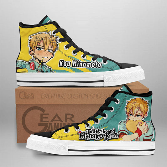 Kou Minamoto Classic High-Top Sneakers - Custom Anime Design