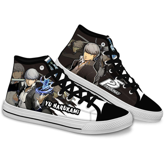Persona Yu Narukami Anime Custom High Top Shoes Gear Anime