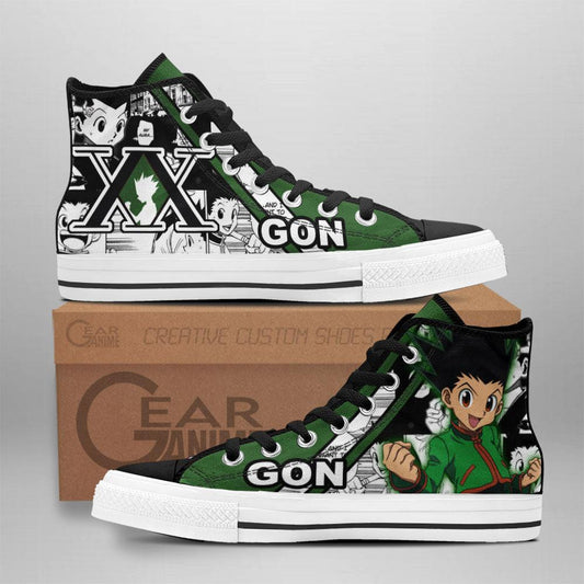 Gon Freecss High Top Shoes Custom Manga Anime Hunter X Hunter Sneakers - 1 - GearAnime