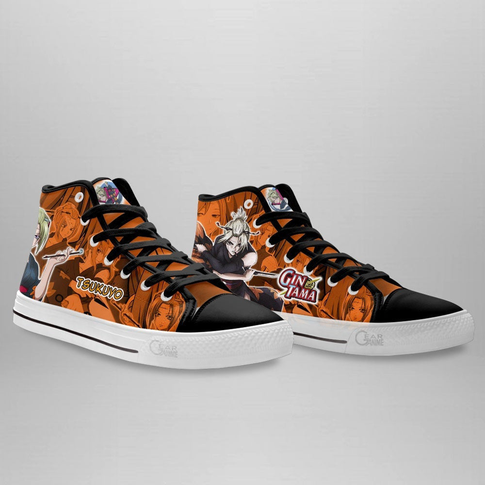 Gintama Tsukuyo High Top Shoes Custom Gintama Anime Sneakers - 3 - GearAnime