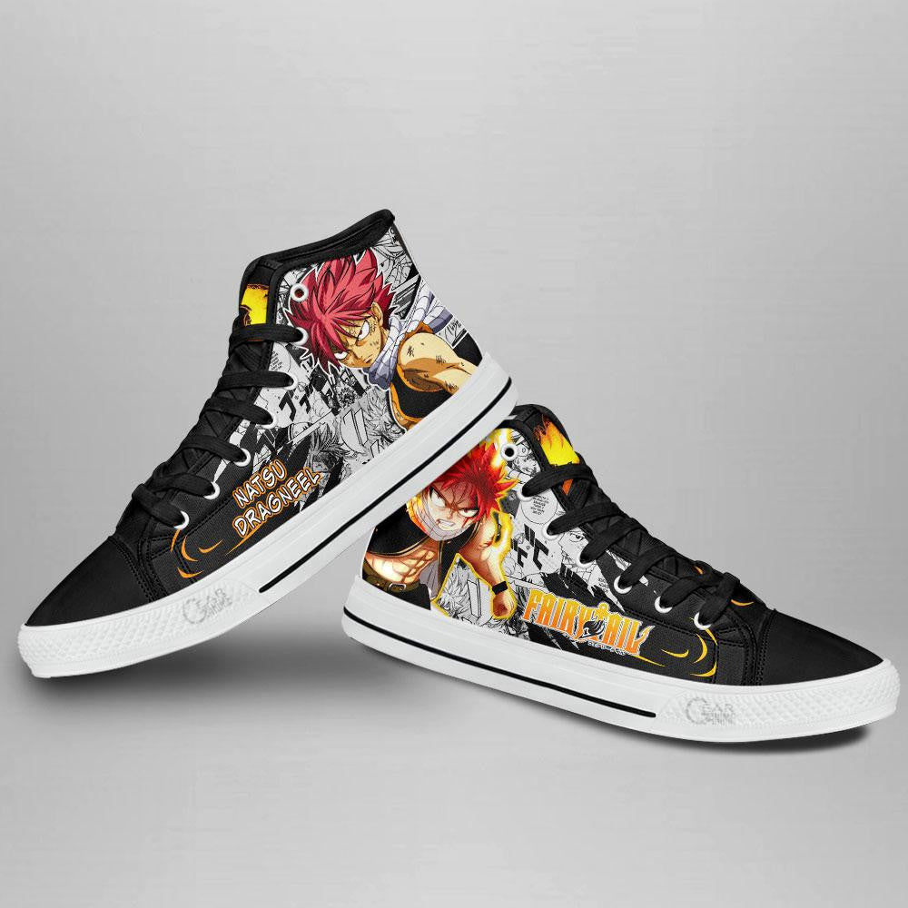 Natsu Dragneel High Top Shoes Custom Fairy Tail Anime Sneakers - 3 - GearAnime