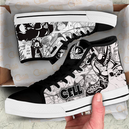 Cell Classic High-Top Sneakers - Custom Anime Design