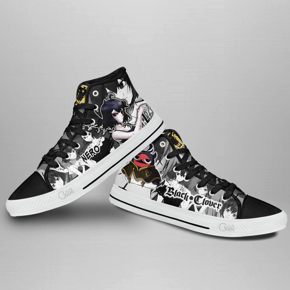 Nero High Top Shoes Custom Black Clover Anime Sneakers - 4 - GearAnime