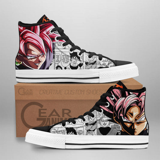 Goku Black Rose High-Top Shoes Anime Custom