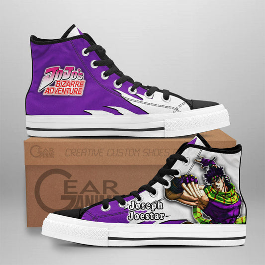 Joseph Joestar Classic High-Top Sneakers - Custom Anime Design