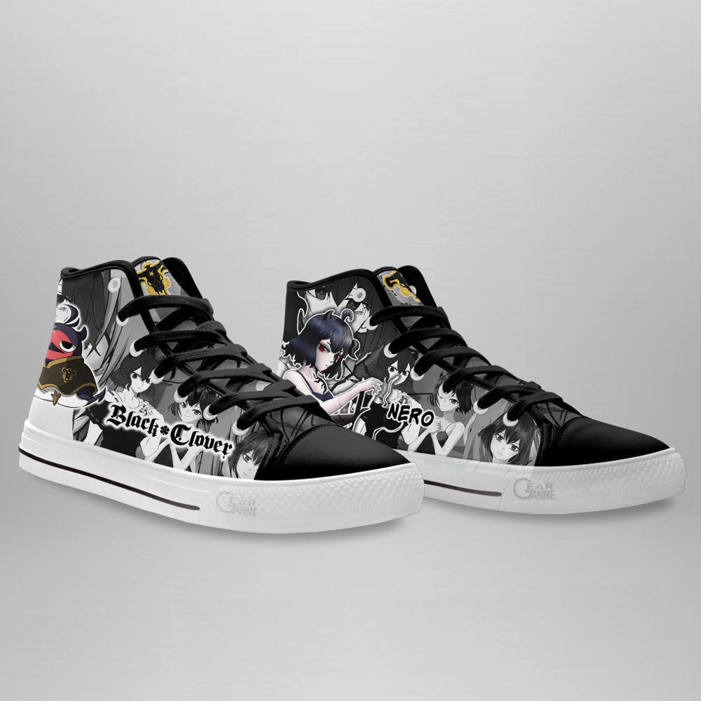 Nero High Top Shoes Custom Black Clover Anime Sneakers - 3 - GearAnime
