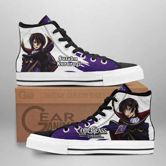 Code Geass Lelouch Lamperouge High Top Shoes Custom Anime Sneakers - 1 - GearAnime