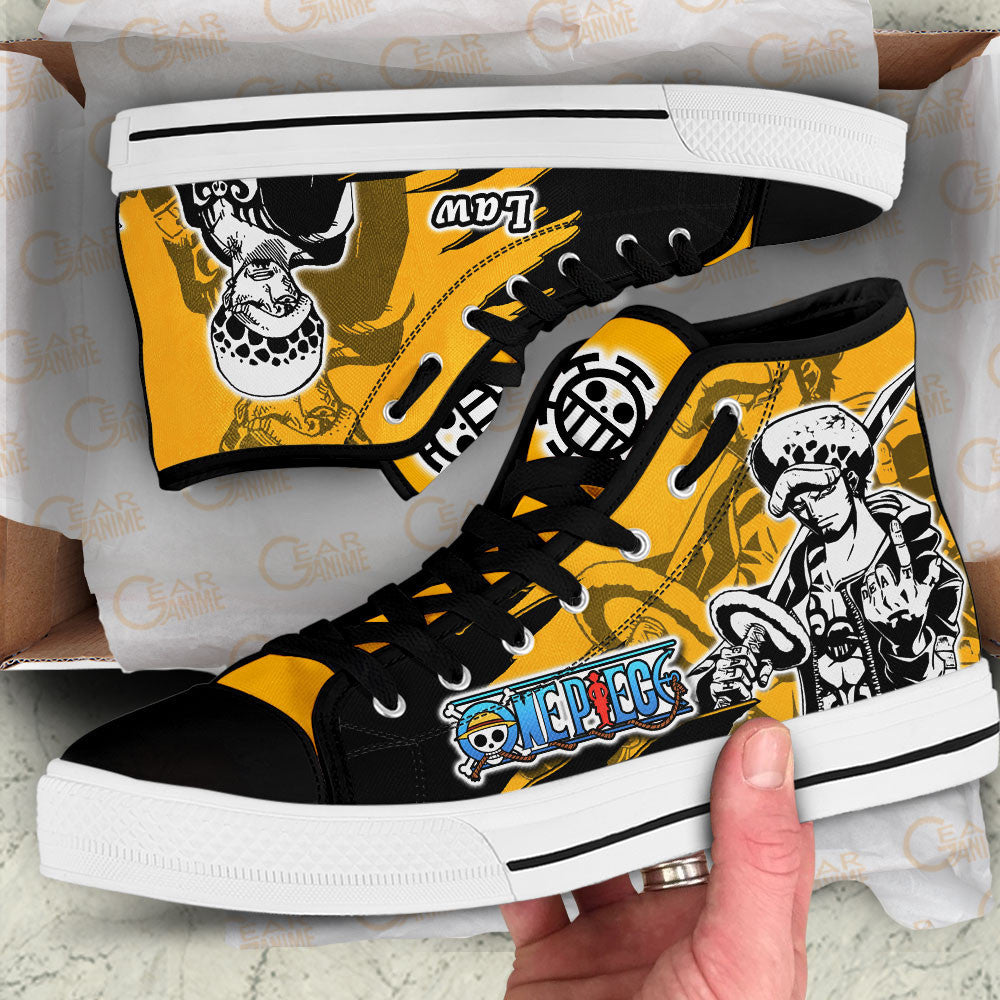 Trafalgar Law Classic High-Top Sneakers - Custom Anime Design