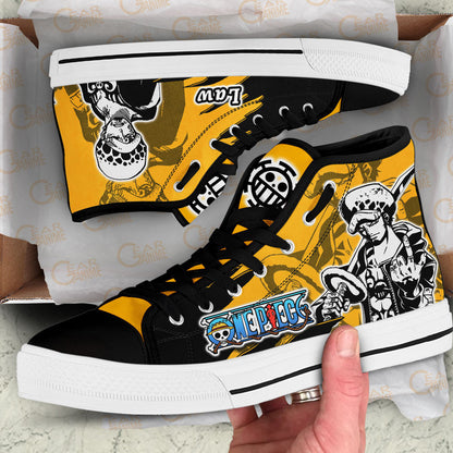 Trafalgar Law Classic High-Top Sneakers - Custom Anime Design