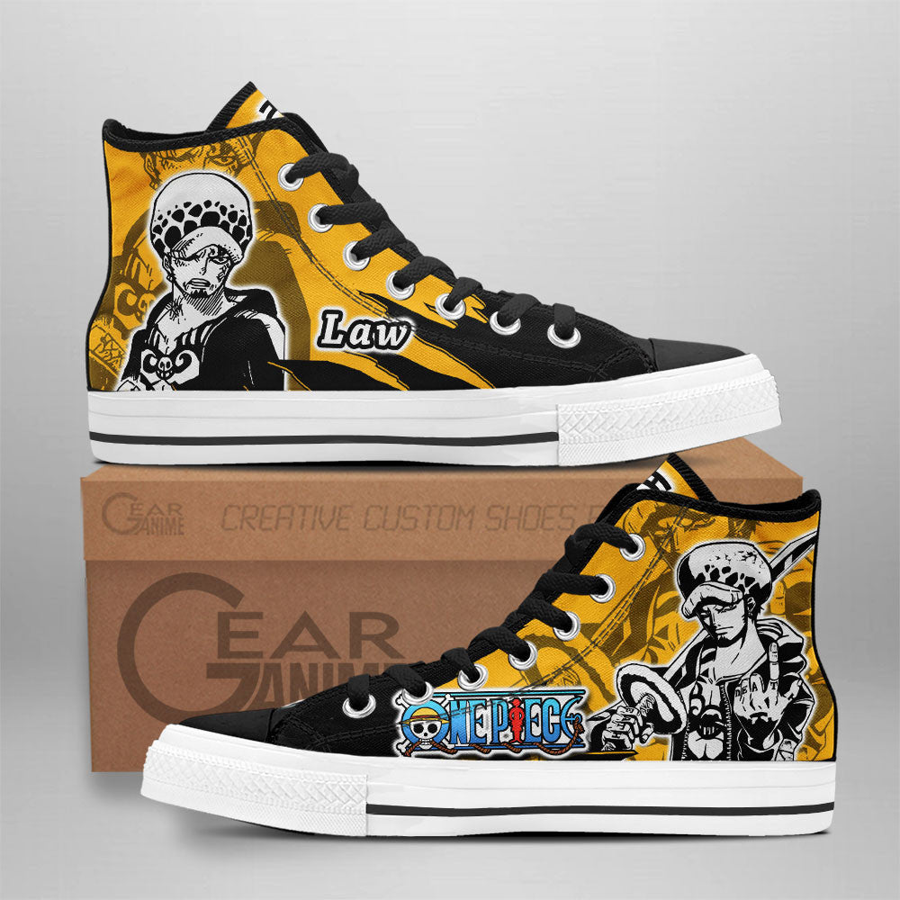 Trafalgar Law Classic High-Top Sneakers - Custom Anime Design