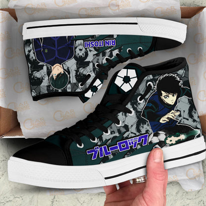 Blue Lock Rin Itoshi Anime Custom High Top Shoes NTT2712 Gear Anime