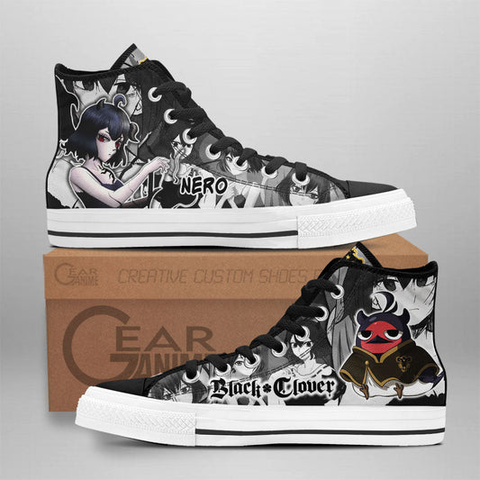 Nero High Top Shoes Custom Black Clover Anime Sneakers - 1 - GearAnime