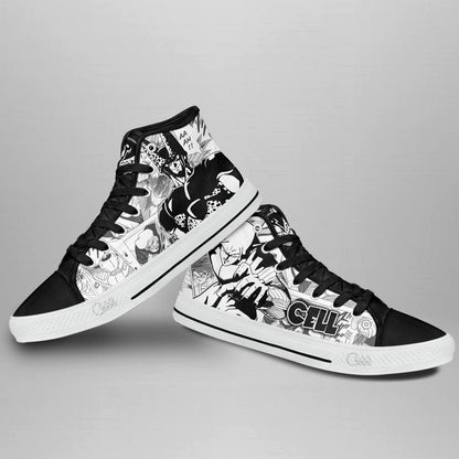 Cell Classic High-Top Sneakers - Custom Anime Design