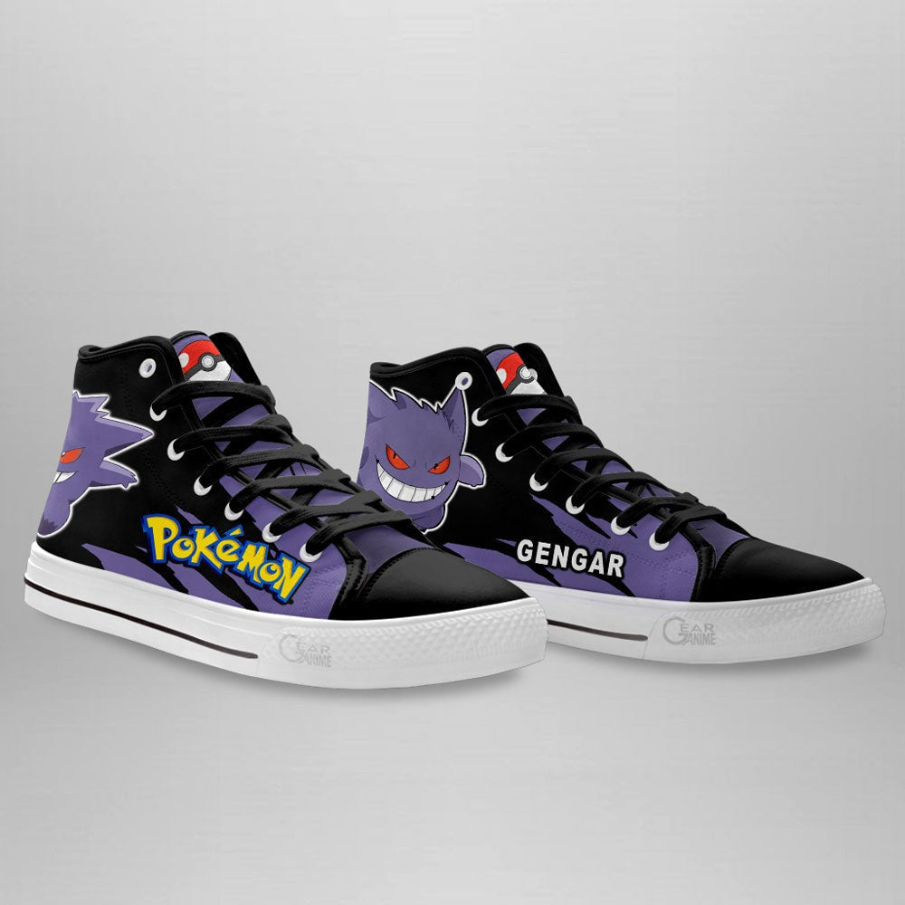 Pokemon Gengar High Top Shoes Custom Anime Sneakers - 4 - GearAnime