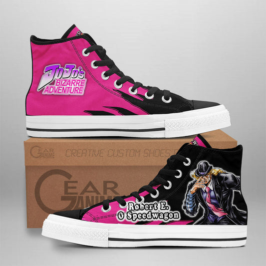 Robert E. O Speedwagon Classic High-Top Sneakers - Custom Anime Design