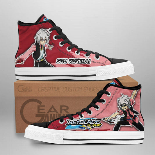 Shu Kurenai High-Top Shoes Anime Custom