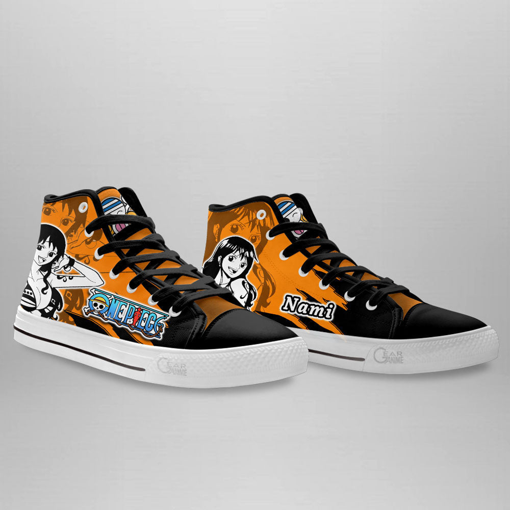 Nami Classic High-Top Sneakers - Custom Anime Design