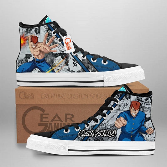 Yu Yu Hakusho Kazuma Kuwabara Anime Custom High Top Shoes NTT0901 Gear Anime