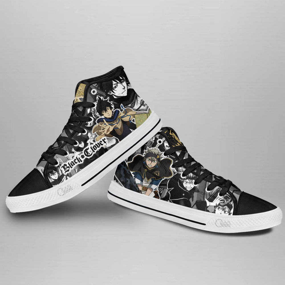 Yuno and Asta High Top Shoes Custom Black Clover Anime Sneakers - 4 - GearAnime
