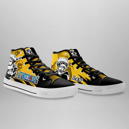 Trafalgar Law Classic High-Top Sneakers - Custom Anime Design