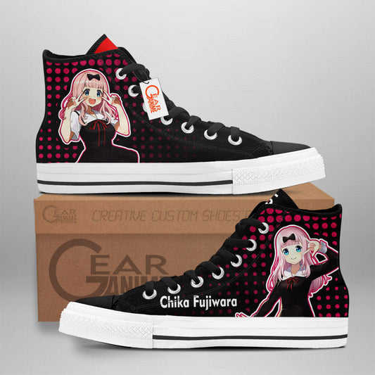 Kaguya-sama Chika Fujiwara Anime Custom High Top Shoes NTT0901 Gear Anime