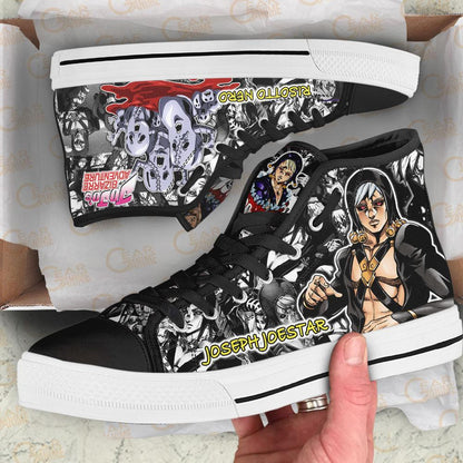 Risotto Nero High Top Shoes Custom Manga Anime Jojo's Birraze Adventure Sneakers - 2 - GearAnime