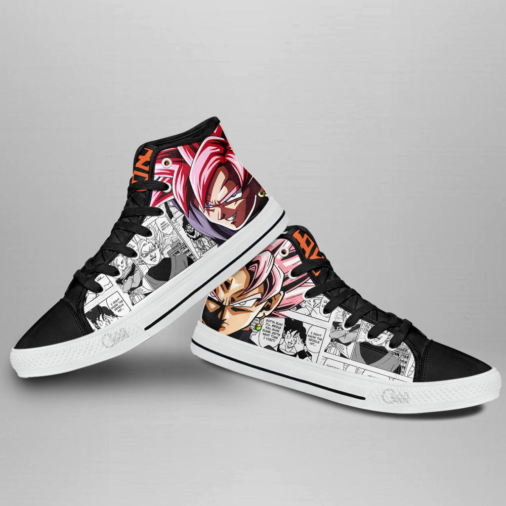Goku Black Rose Classic High-Top Sneakers - Custom Anime Design