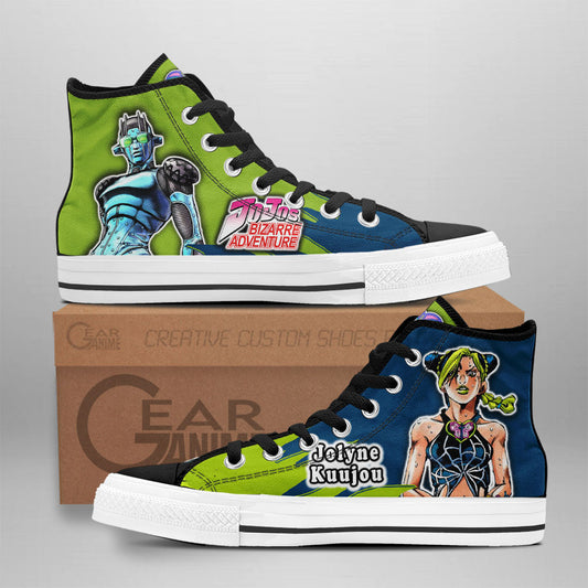 Jolyne Kuujou Classic High-Top Sneakers - Custom Anime Design