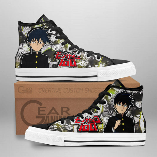 Ritsu Kageyama Anime Custom High Top Shoes NTT0901 Gear Anime